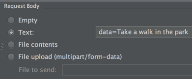 Adding data to the request body